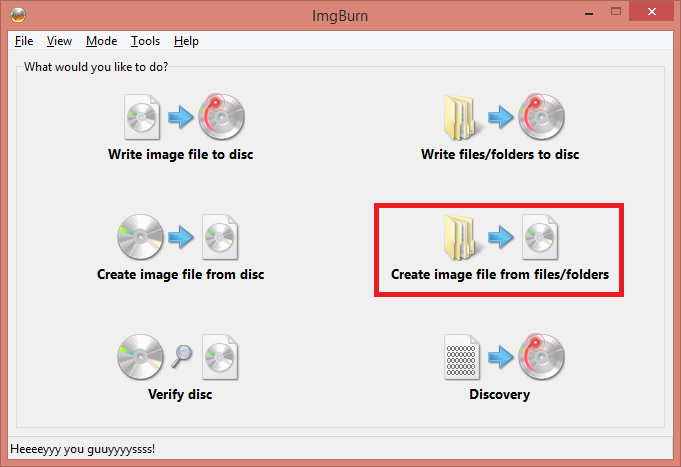 convert files to iso image